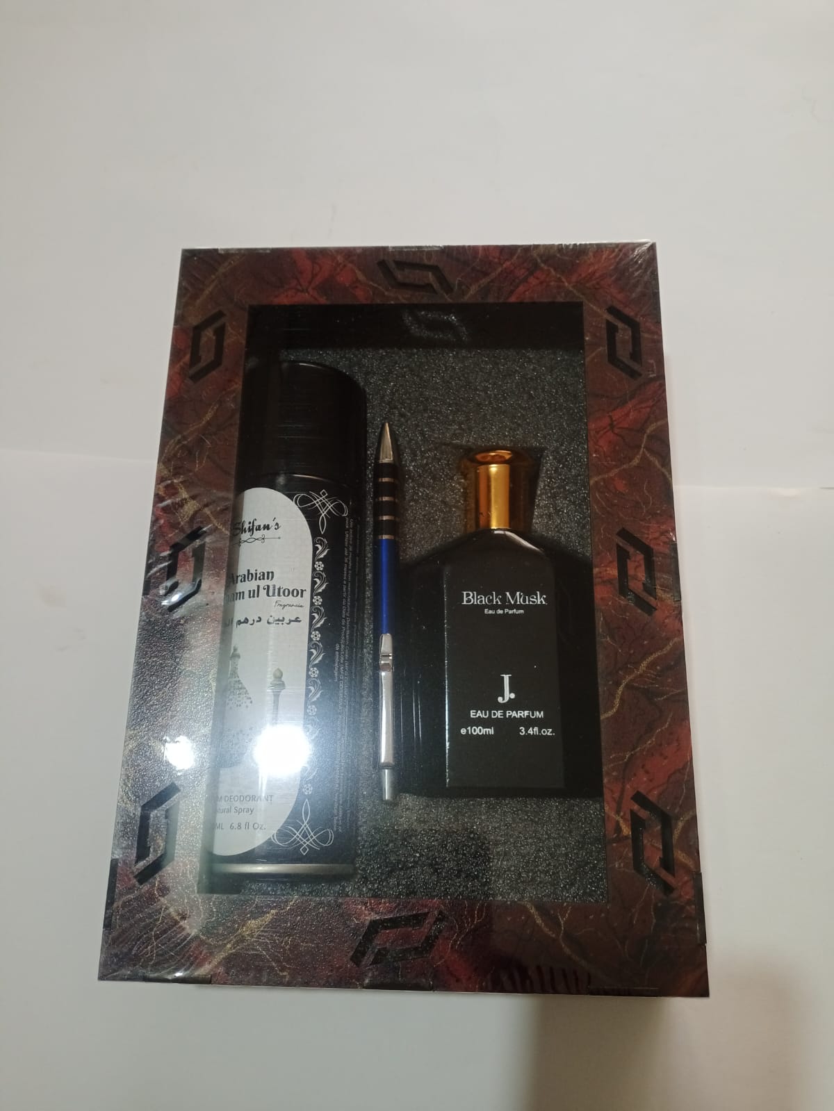 Perfume pen and body spray stylish wooden gift box for men